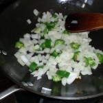 sauteing jalapenos and onions