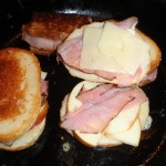 White Cheddar, Ham, Apple Grilled cheese