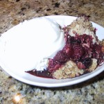 Black & Blue Crisp with Nutty Oatmeal Topping