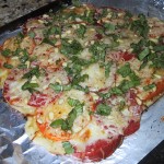 Grilled Fresh Tomato Pizza with Basil