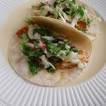 California Fish Tacos with Radish and Cilantro Slaw