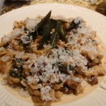 Swiss Chard, Patty Pan and Sausage Pasta with Crispy Sage