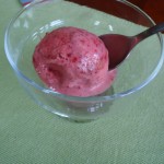 Strawberry Sherbet with Rhubarb Swirl