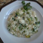 Easy Zucchini, Vidalia Onion Risotto with Feta