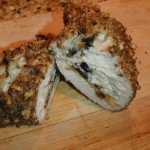 Rolled Date, Gorgonzola Chicken with Walnut Crust