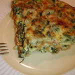 Kale, Bacon, White Cheddar Crustless Quiche